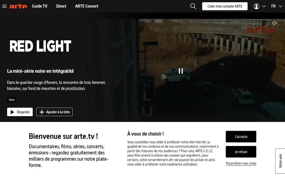 ARTE homepage