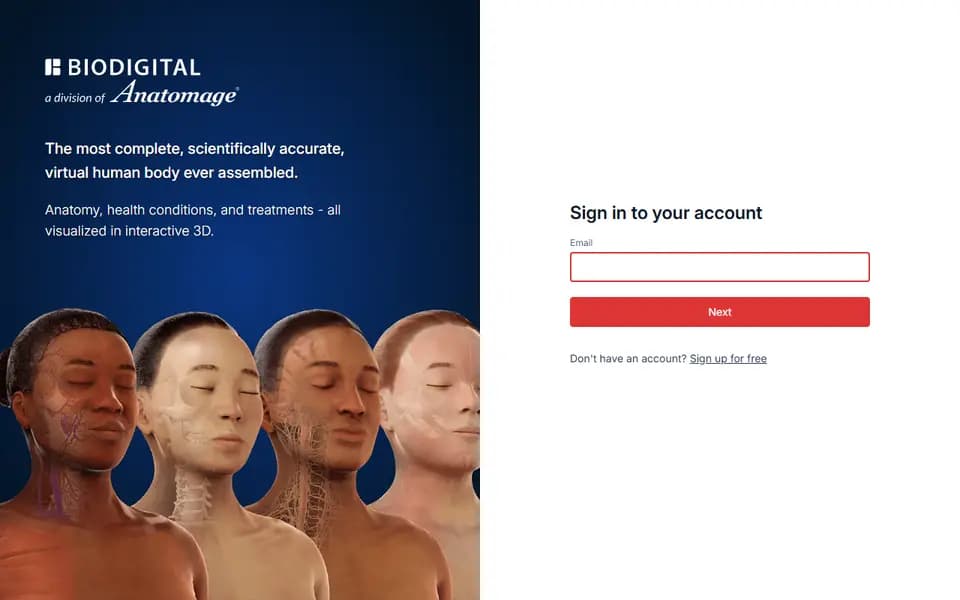 BioDigital Human homepage