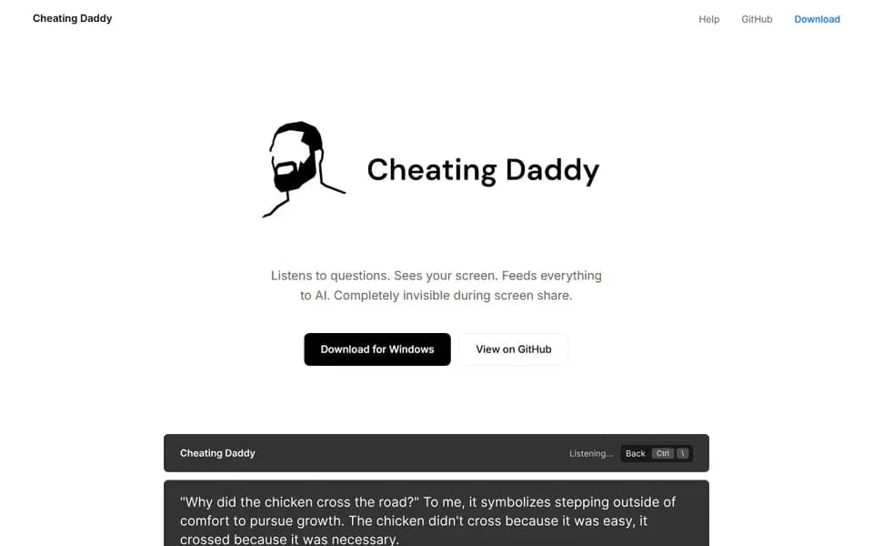 Cheating Daddy homepage