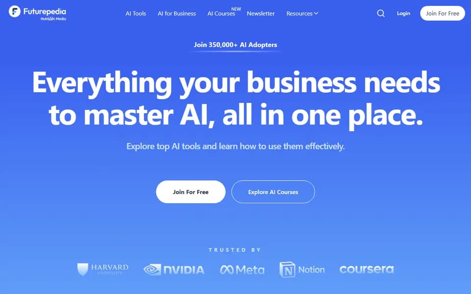 Futurepedia homepage