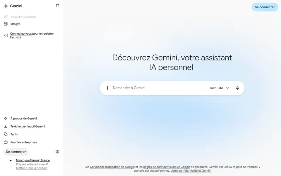 Gemini homepage