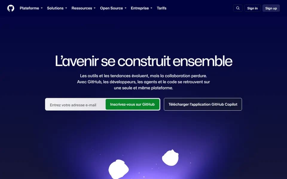 GitHub homepage