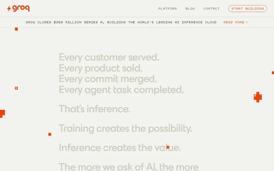 Groq homepage