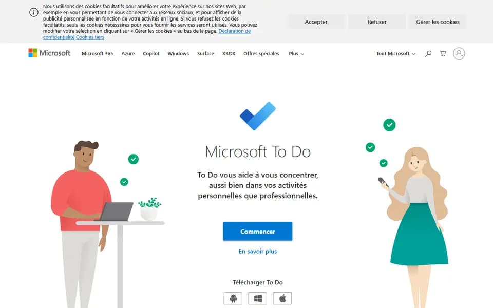 Microsoft To Do homepage