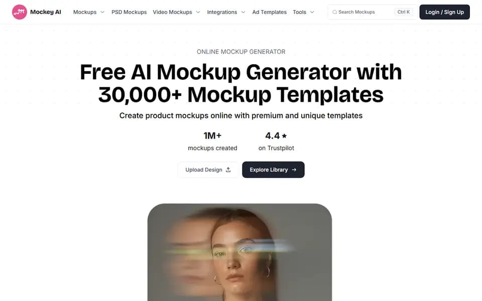 Mockey AI homepage
