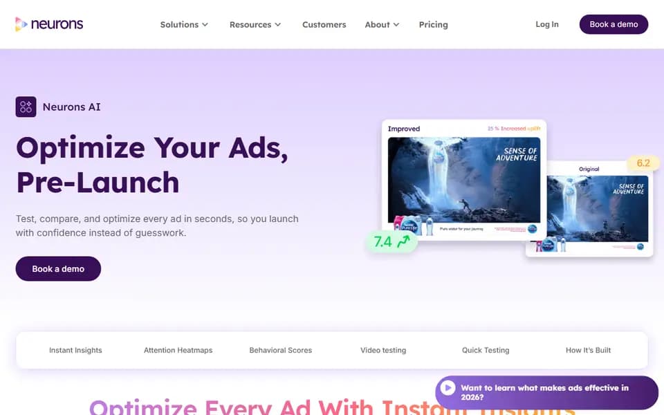 Neurons AI homepage