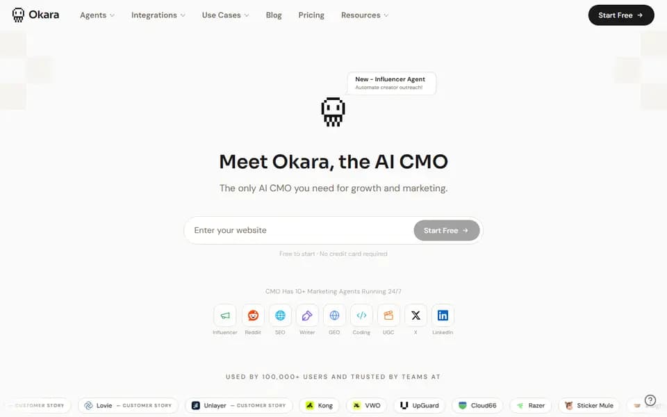 Okara homepage