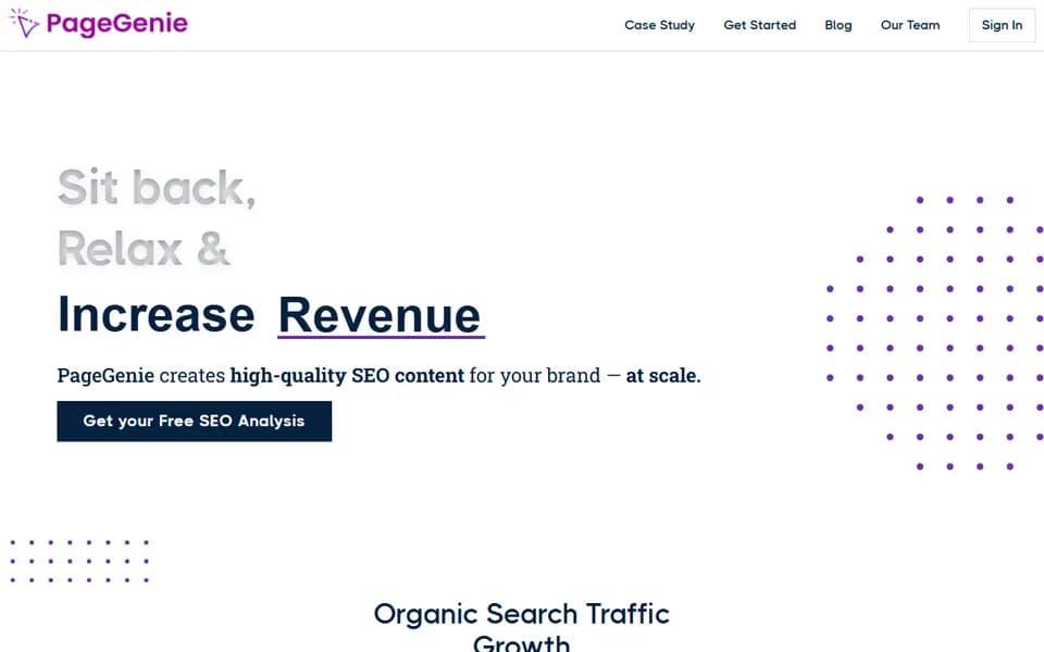 PageGenie homepage