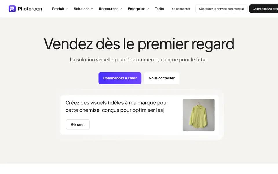 Photoroom homepage