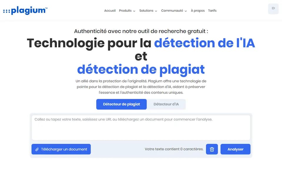 Plagium homepage
