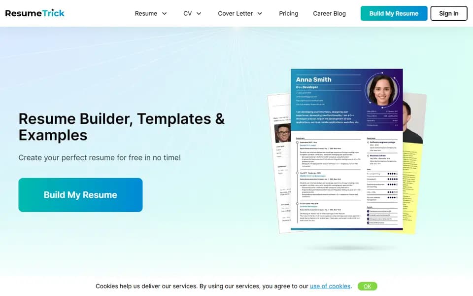 Resume Trick homepage