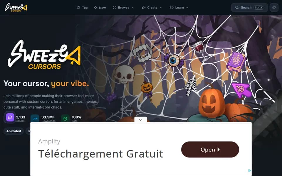 Sweezy Cursors homepage