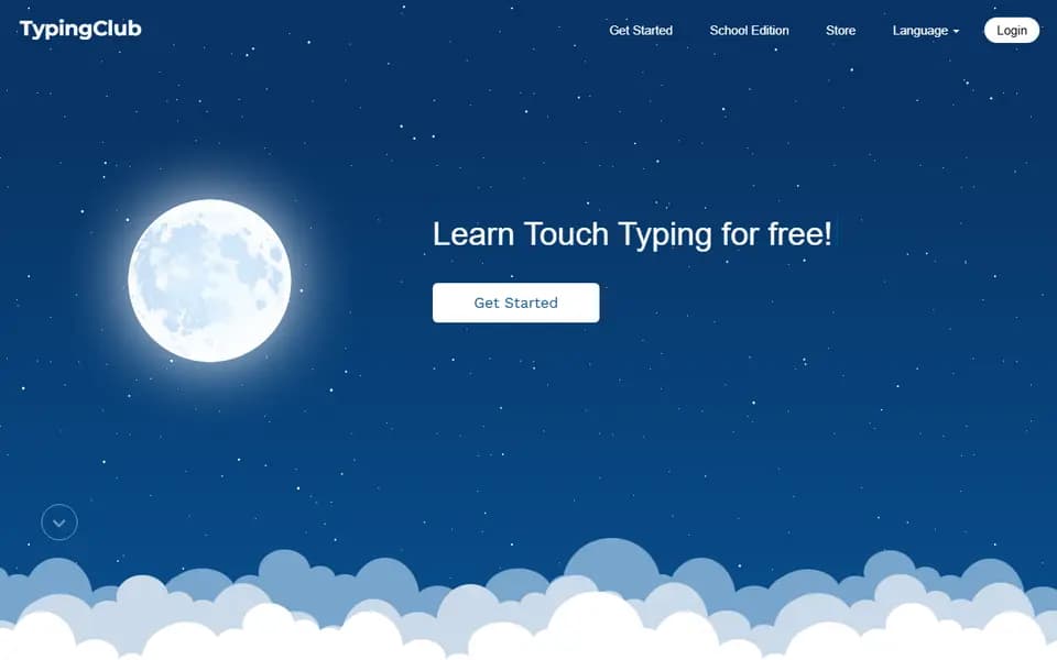 TypingClub homepage