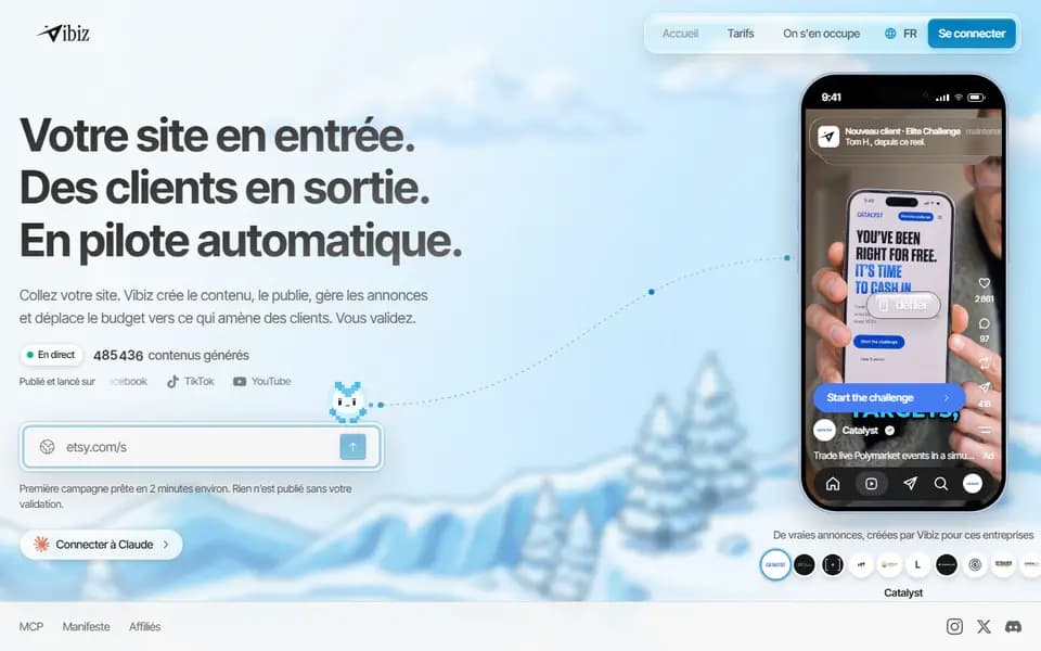 Vibiz homepage
