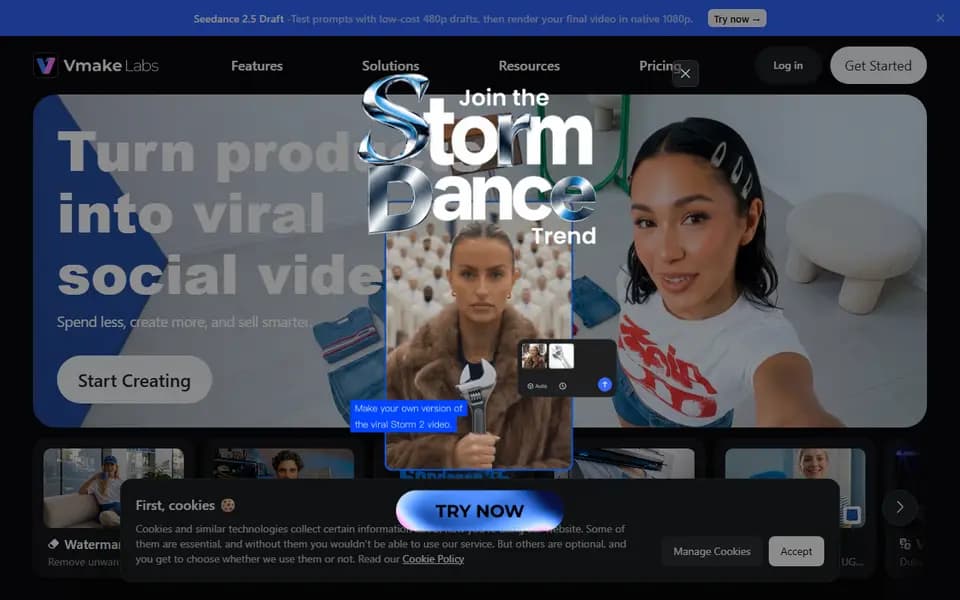 Vmake homepage
