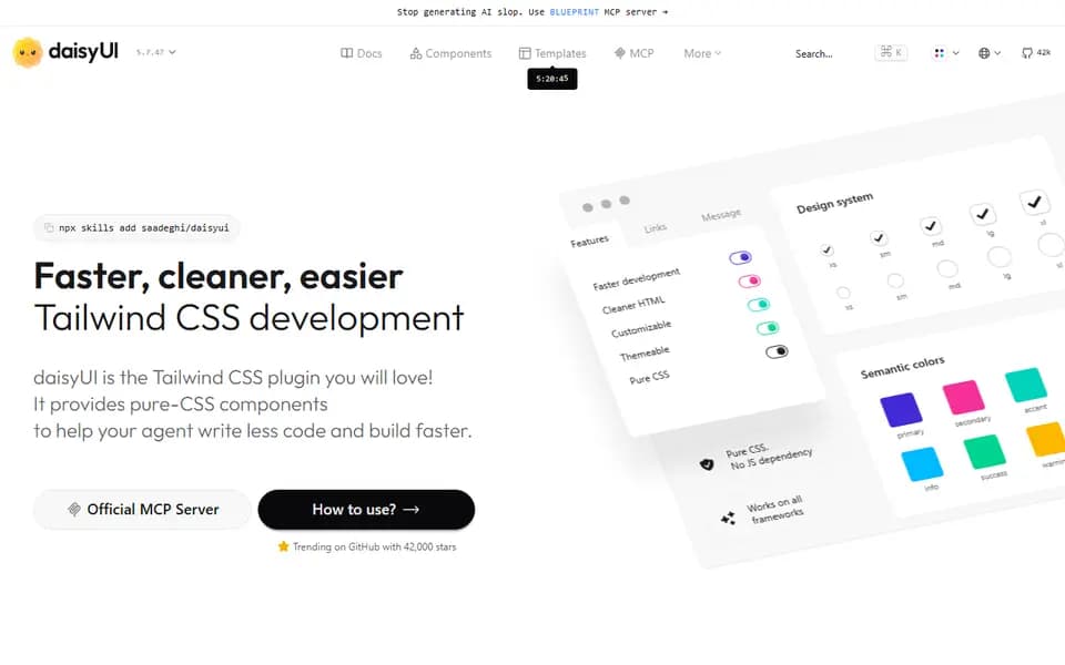 daisyUI homepage