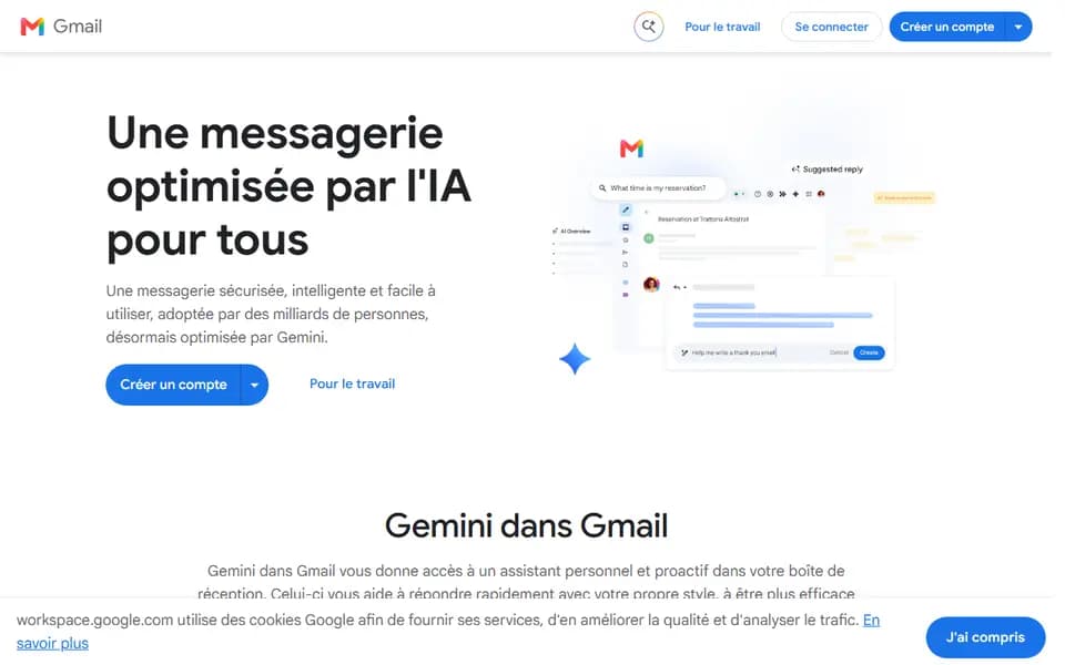 Gmail homepage