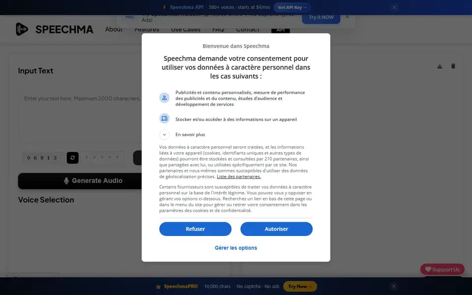 Speechma homepage