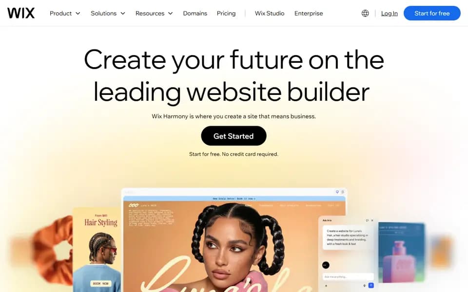 Wix homepage